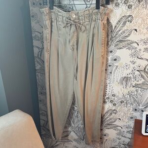 Free People Khaki Drawstring Pants